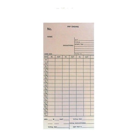 Amano Amano Time Cards for BX-1500, Monthly/Semi-Monthly, 1,000/Pack AMA-550350